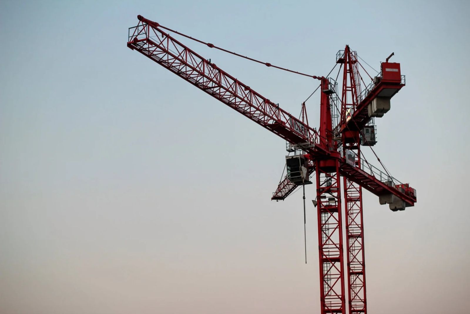 Tower crane on a construction site